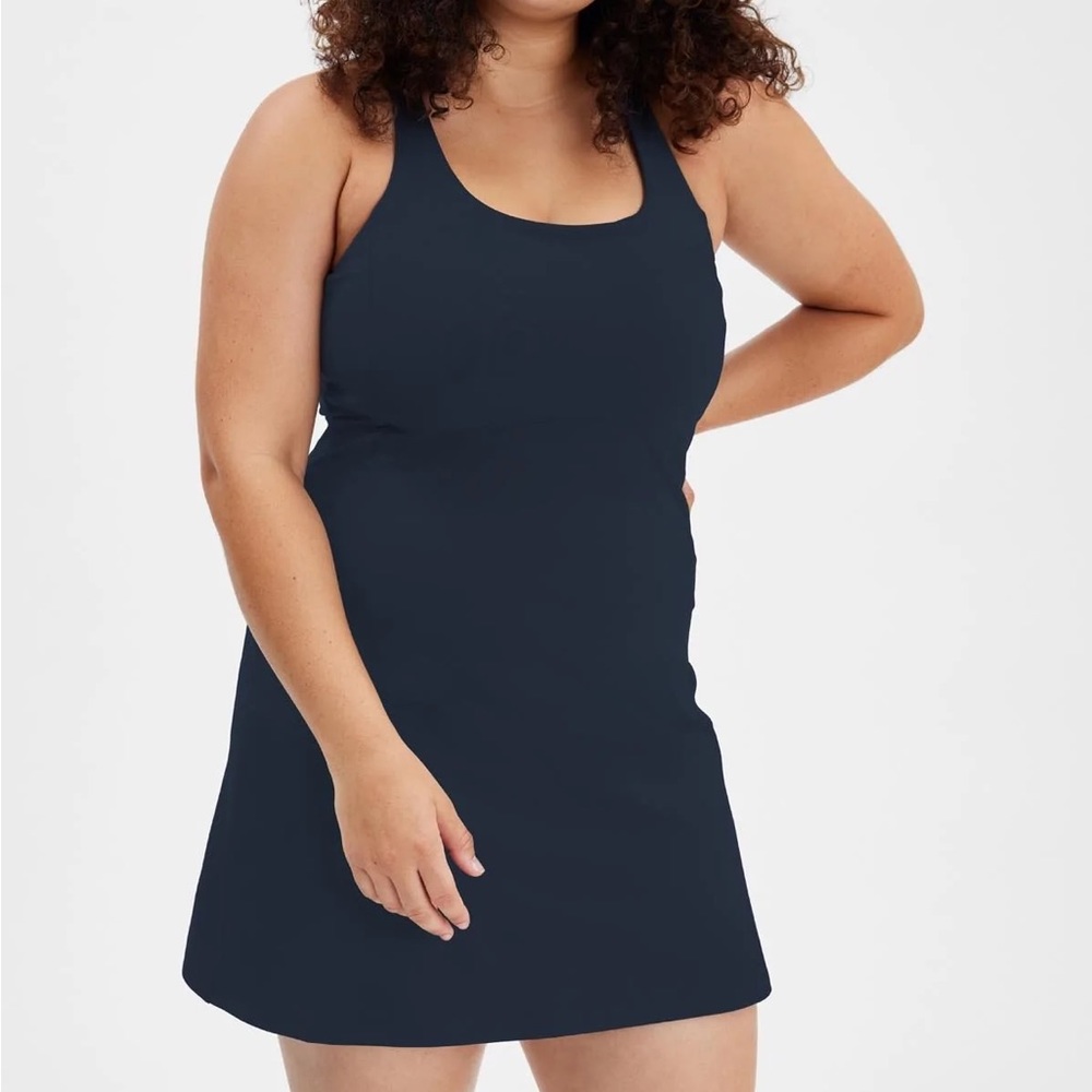 Girlfriend Collective Midnight Paloma Racerback Dress